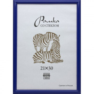 Рамка пластиковая А 4 синего цвета 504