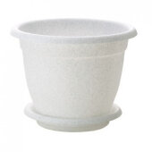 Горшок для цветов Борнео D 210 mm с подставкой №4 мраморный