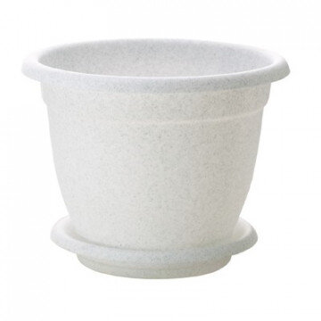 Горшок для цветов Борнео D 210 mm с подставкой №4 мраморный