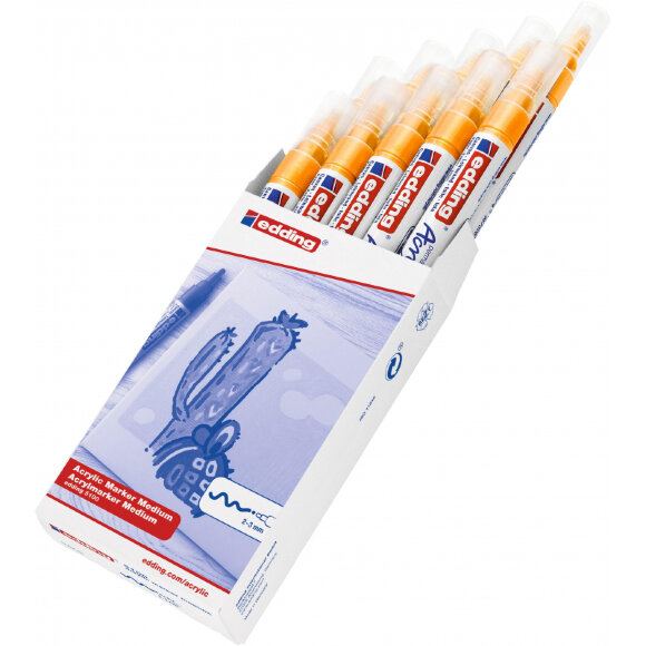 Маркер акриловый Edding 5100/906.кругл.нак. 2-3 мм. Цвет Солнечный желтый