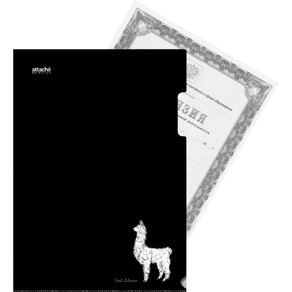 Папка уголок Attache Selection Llamas, 6шт/уп, в ассортименте