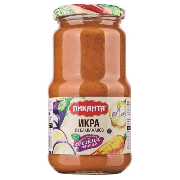 Консервация Пиканта Икра из баклажанов, 520г Консервация Пиканта Икра из баклажанов, 520г
