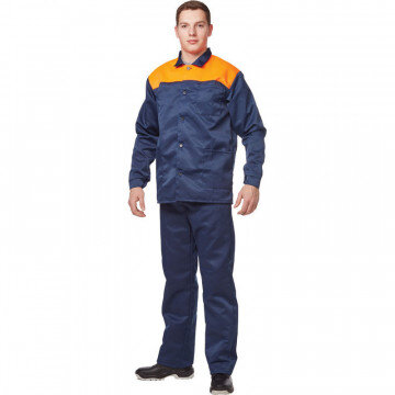 Спец.одежда летняя Костюм муж. л16-КБР син/оранж (р.64-66) 170-176