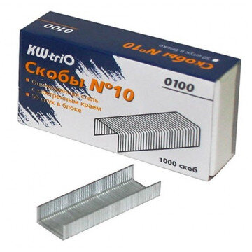 Скобы для степлера N10 Kw-Trio оцинкованные (2-20 лист.) 1000шт.в уп.