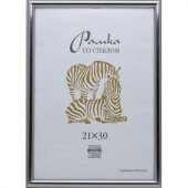 Рамка пластиковая А 4 серебряного цвета 513