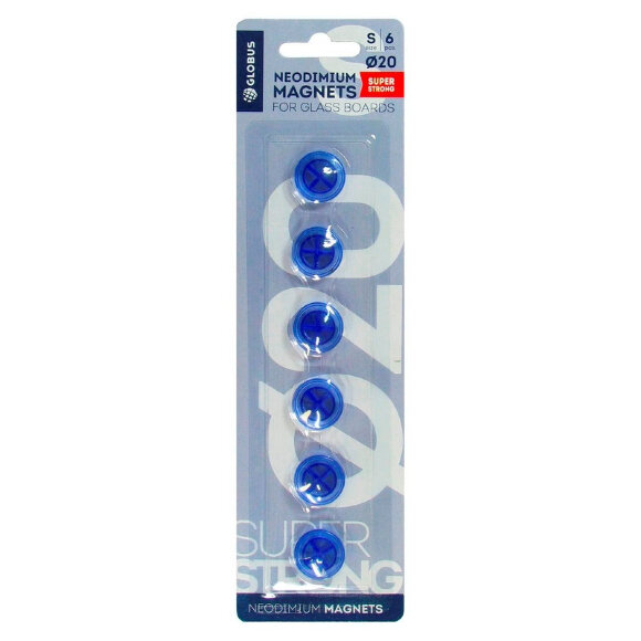 Магнитный держатель неодим.для стекл.досок Глобус МН20ПС 20мм 6 шт/блистер Магнитный держатель неодим.для стекл.досок Глобус МН20ПС 20мм 6 шт/блистер