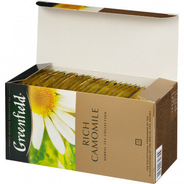 Чай Greenfield Rich Camomile травяной фольгир.25пак/уп 0432-10 Чай Greenfield Rich Camomile травяной фольгир.25пак/уп 0432-10