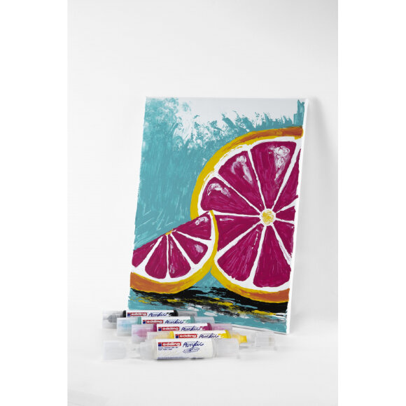 Маркер акриловый Edding 5300/910.кругл.нак. 1-2 мм. Цвет Ягодный Маркер акриловый Edding 5300/910.кругл.нак. 1-2 мм. Цвет Ягодный