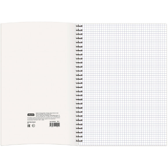 Тетрадь общая Attache Cristal,96л,клет,А4,спир,обл.мел.карт