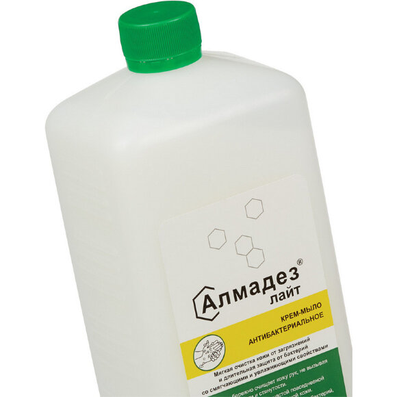 Дезинфицирующее мыло Алмадез-Лайт антибактериальное 1,0 л(с дозатором)