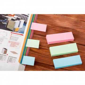 Клейкие закладки бумажные 3цв.по 100л. 25ммх76 Attache Клейкие закладки бумажные 3цв.по 100л. 25ммх76 Attache