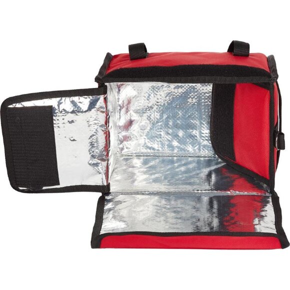 Термосумка для обедов ткань красная 30х20х20 (12л)