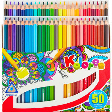 Карандаши цветные 50 цв. 3-гран.Kores 93350 Карандаши цветные 50 цв. 3-гран.Kores 93350