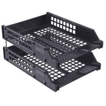 Лотки STRONG наб. из 2х лотков гориз. на металл. стержн. 6см черн