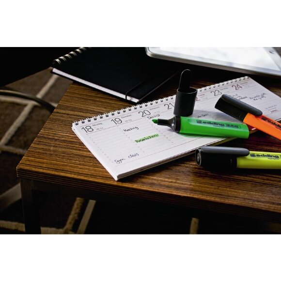 Маркер выделитель текста EDDING E-345/5 желтый 1-5мм