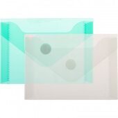 Папка -конверт на кнопке А7 105x74мм 180 мкм  ассорти,Attache  20шт.уп.