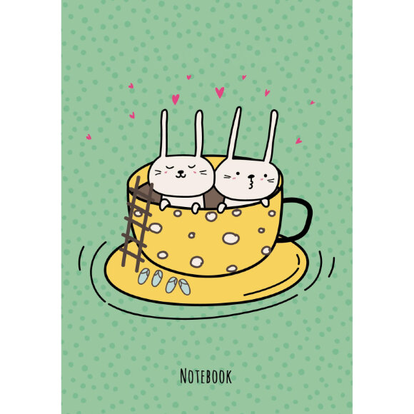 Записная книжка А6 96л клетка,сшивка,обл.7БЦ Веселое чаепитие КЗ6963070