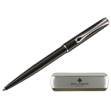 Ручка шариковая DIPLOMAT Traveller black lacquer синий D10424968