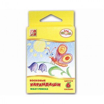 Мелки восковые Луч Кроха 6цв трехгранные 12С 870-08