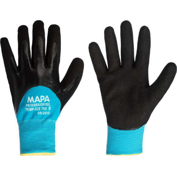 Перчатки защитные трикотажные утепленные Mapa TempIce 700 нитрил покр р 10