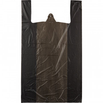 Пакет-майка ПНД 38+20х68 15мкм 100шт./уп. черный