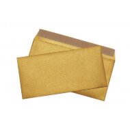 Конверт Е65 из дизайн.бум,120г/м2,с отрыв.лентой, золото мет, 5шт/уп,ев-под