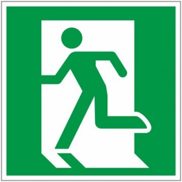 Знак безопасности E01-01 Выход здесь (левостор) (плёнка,ф/л,200х200) Знак безопасности E01-01 Выход здесь (левостор) (плёнка,ф/л,200х200)