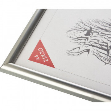 Фоторамка А4 пластиковая PS 516 серебро матовое Фоторамка А4 пластиковая PS 516 серебро матовое