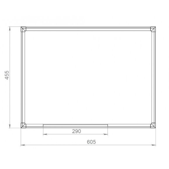 Доска магнитно-маркерная Attache Economy 45х60 см мет.бел. профиль черн.угл