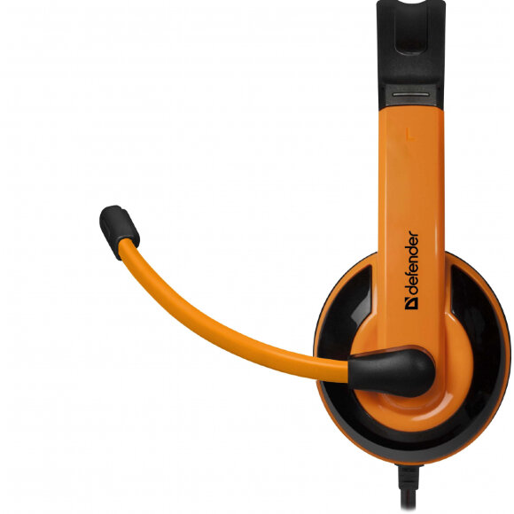 Гарнитура игровая Defender Warhead G-120, проводная, 2 м, оранжево-черный