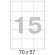 Этикетки самоклеящиеся Promega label 70х57 мм/15 шт. на листе А4 (100 л.