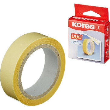 Клейкая лента канцелярская KORES двусторонняя 15х5 55515 Клейкая лента канцелярская KORES двусторонняя 15х5 55515