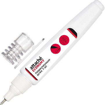 Корректирующая ручка 7мл Attache Economy, металлический наконечник