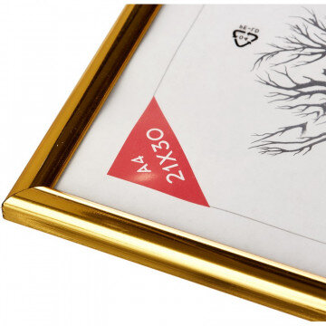 Фоторамка А4 пластиковая PS 515 золото глянец