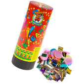 Пневмохлопушка Бабахалка. Ассорти (бумажное и фольгированное) 12 см. Х-1452