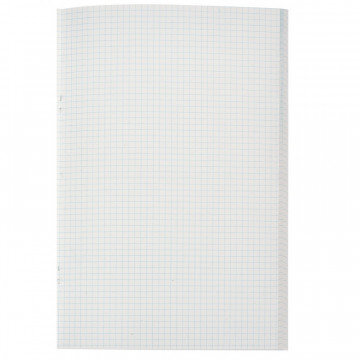 Тетрадь общая А4,96л,клет,скреп,обл.бумвинил,блок офсет-2 Синяя