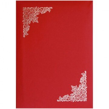 Папка адресная ВИНЬЕТКОЙ балакрон (красн. шелк)