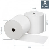 Ролики для касс 80х80х12 (70м)  из т/б  8шт/уп ,6уп/кор    