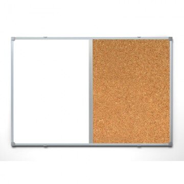Доска д/информации Доска комб.пробковая/магн.-маркерная лак 60х90см алюм.ра