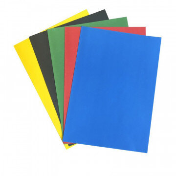 Картон цветной №1School,5л,5цв,А4,немел,Дино