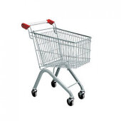 Тележка покупательская MDM_TP-100L покупател. с дет. сид-ем, цинк/красн