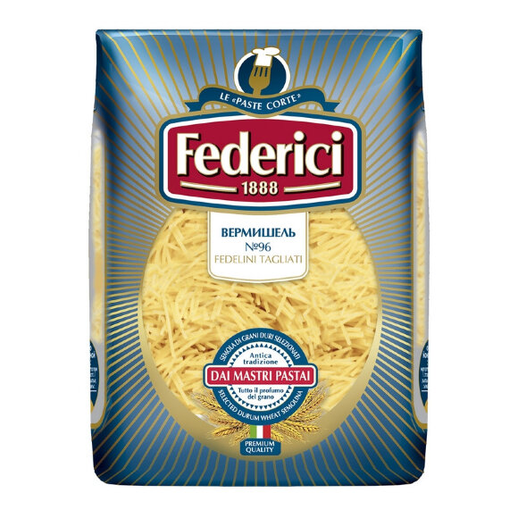 Макароны Federici вермишель (fedelini tagliati) №096, 500г