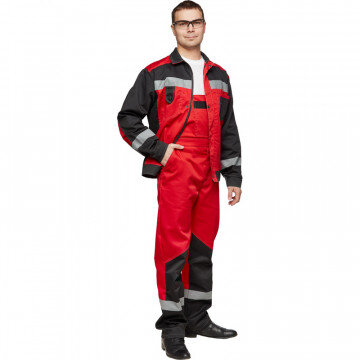 Спец.одежда летняя Костюм мужской л21-КПК красн/черн. (р.56-58) 170-176 Спец.одежда летняя Костюм мужской л21-КПК красн/черн. (р.56-58) 170-176