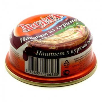 Мясные консервы Паштет из куриной печени Argeta 95г