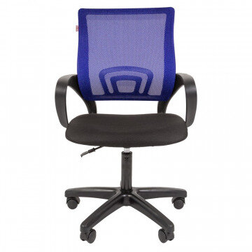 Кресло VT_EChair-304 (LT) TC Net ткань черн/сетка синий, пластик