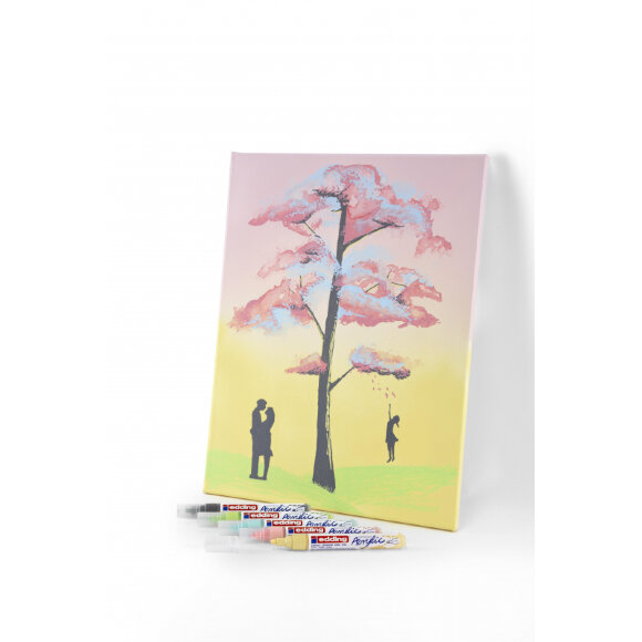 Маркер акриловый двусторон.3D Edding5400/935.Розовато-лилов./Classymauve