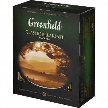 Чай Greenfield Classic Breakfast черный,100пак/уп 0582-09