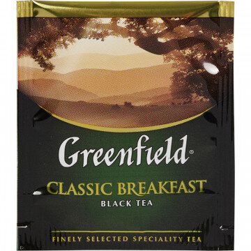 Чай Greenfield Classic Breakfast черный,100пак/уп 0582-09