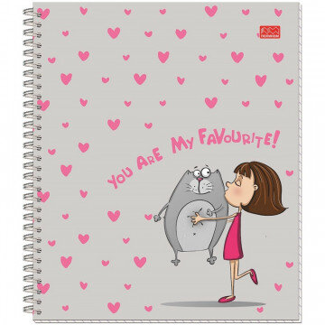 Тетрадь общая А5,60л,кл,гребень,мелов.карт+выбор.УФлак Чувства,4диз 23с4-60