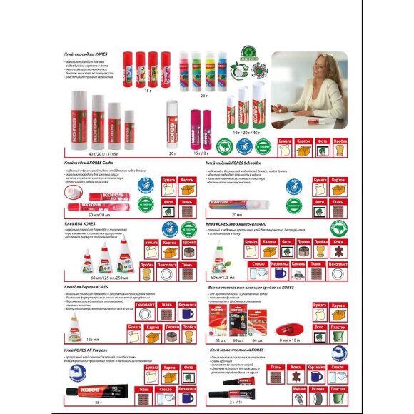 Клей-карандаш 20г KORES Glue-eco Клей-карандаш 20г KORES Glue-eco